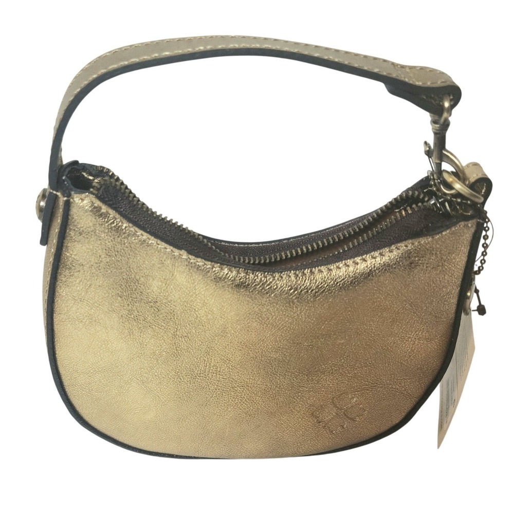 Patricia Nash Morgana Antique Gold Metallic Leather Mini Bag NWT